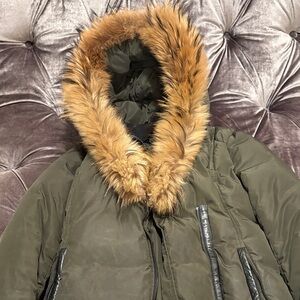 Mackage Olive Puffer Jacket with Faux Fur Hood